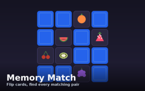 Memory Match free online arcade game screenshot