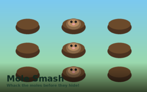Mole Smash free online arcade game screenshot