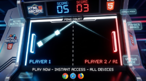 Pong Game free online arcade game screenshot