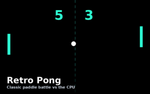 Retro Pong free online arcade game screenshot